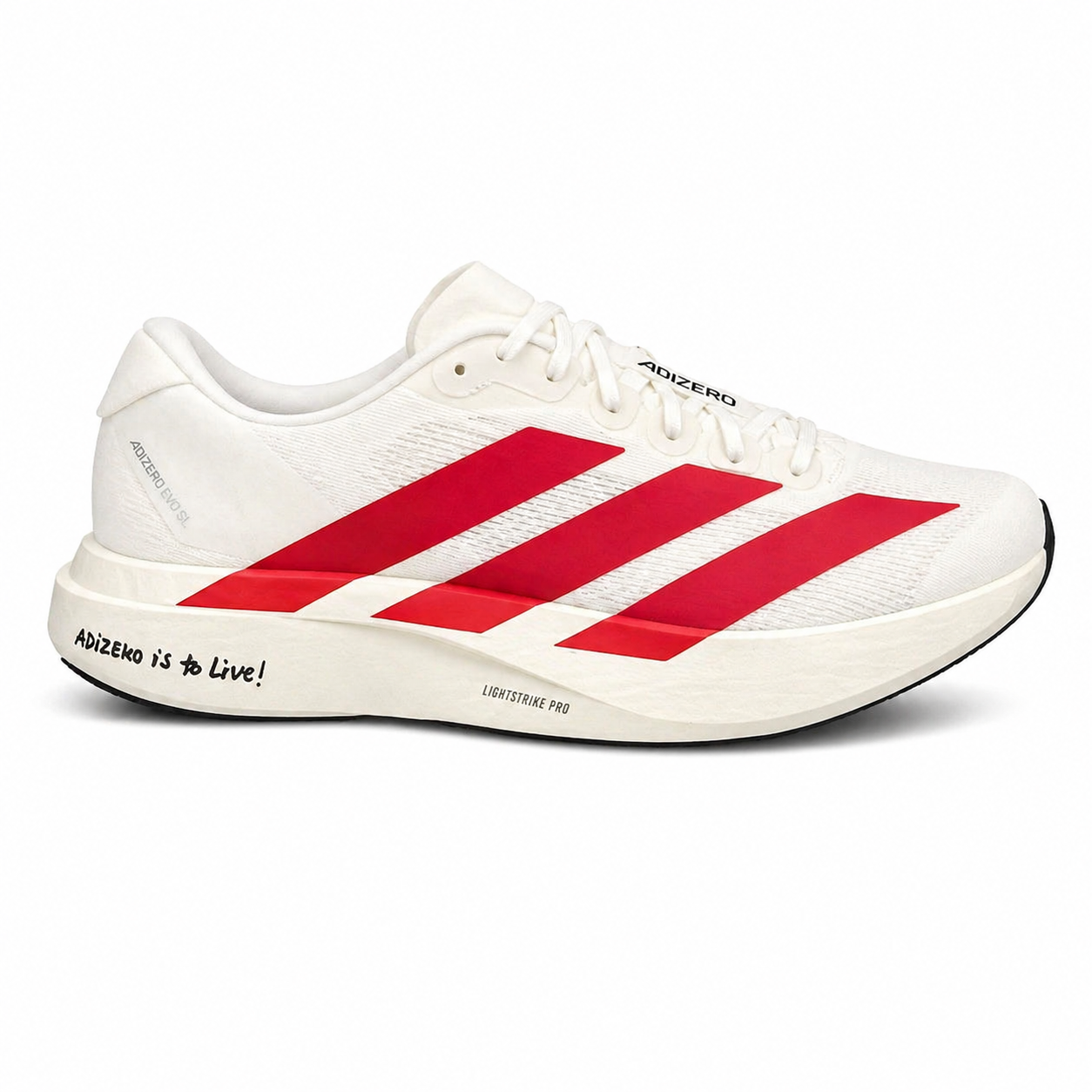 ADIDAS ADIZERO EVO SL BEIGE ROJO